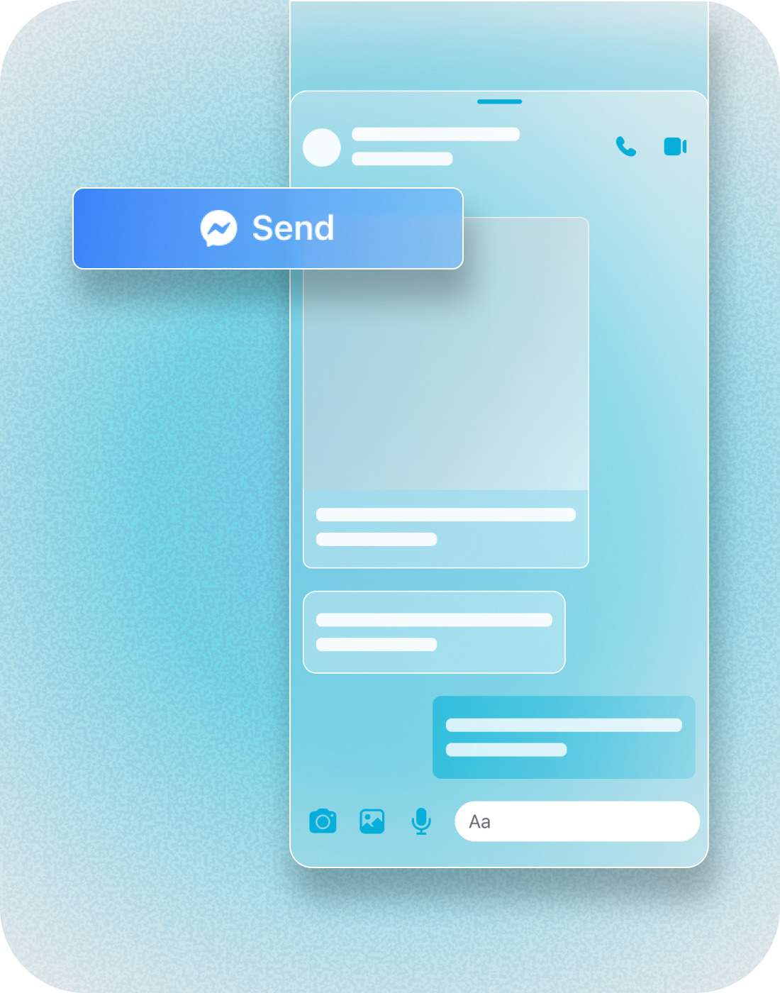 Sending into Messenger from a Facebook conversation surface
